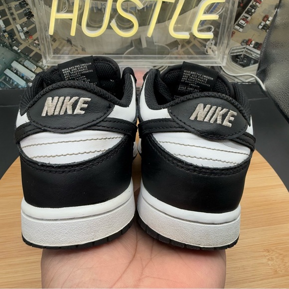 Nike Dunk Low Panda Sneakers Youth Size 3Y Black/White - Picture 7 of 11